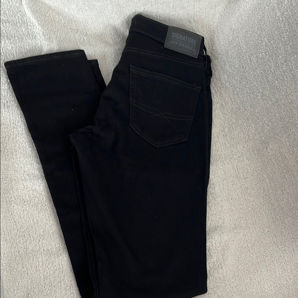Levi’s Men’s 34 x 34 Signature Jet Black Denim Jeans NWOT SLIM FIT LEVI STRAUSS